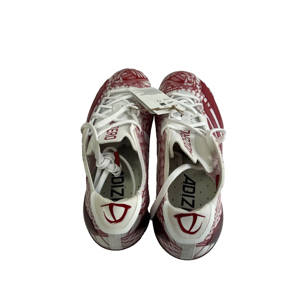 Adidas Adizero Electric Football Cleats Shoes Red White IH8571 Men Size 10 - Picture 14 of 16